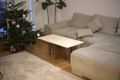 Couchtisch recta travertin aus - couchtisch,