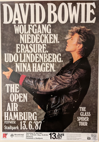 David bowie konzertplakat 1987 - konzertplakat,