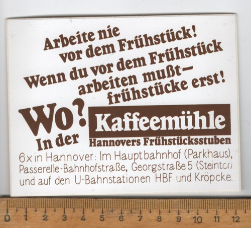 Alter aufkleber kaffeemühle - aufkleber, :