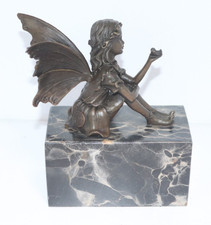 Bronze Skulptur / Figur , "Fee / Elfe ", sign.Milo , Höhe 16cm , 2,1Kilo /261