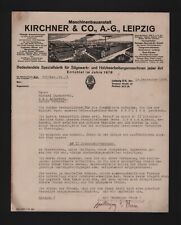 LEIPZIG, Brief 1936, Kirchner & Co. AG Maschinenbau-Anstalt