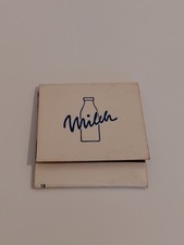 Streichholzheftchen, Milch