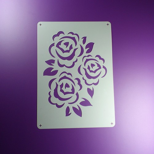 Schablone rose blume blüte - a4,