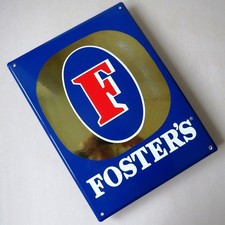 FOSTER'S Lager Beer Altes Emailschild Australien 80er Bier Brauerei TRAUMZUSTAND