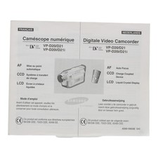 Bedienungsanleitung Digital Video Camcorder VP - D20 / 21 ( i ) AF CCD LCD