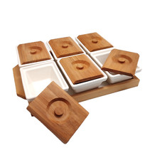 Tablett mit Dipschalen Set 6