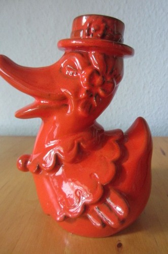 Keramik spardose rot 70er - rot, ca.
