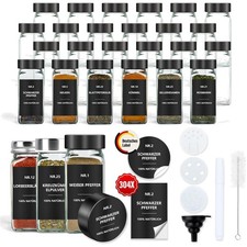 Gewürzgläser Eckig Set 24