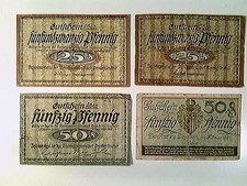 Notgeld, Dresden, 2x 25 und 2x