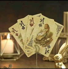  Spielkarten Poker Karten Alice im Wunderland Deck | Antik-Look | Sammlung
