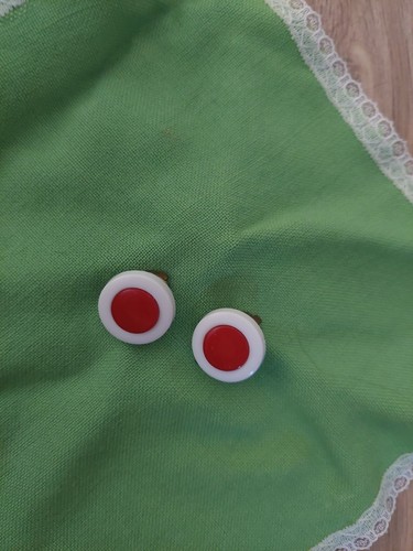 Ohrclips rund weiß - ohrclips,, rund,