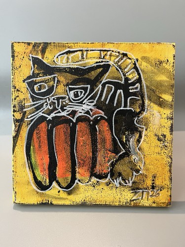 Katze malerei acrylbild auf - acrylbild,