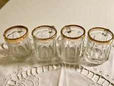 4 antike Pressglas Krüge mit