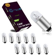 10x T4W 12V 4W BA9s Autolampen Glühbirne Standlicht 10 Stück GLAS