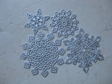 4 x Schneeflocken groß Weihnachten - Stanzschablonen Stanzen
