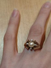 Goldring 585 mit 4 Brillanten