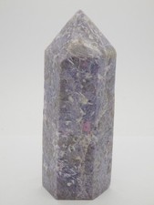 Lepidolith Spitze poliert, mit Turmalin, Madagaskar, ca 15,5 cm, ca 0,82 kg !!!