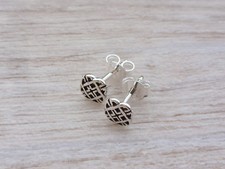 Ohrringe 925 Silber Ohrstecker klein mini Kelten Knoten eckig NEU