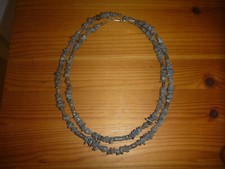 Fossilachat/Labradorit-Kette