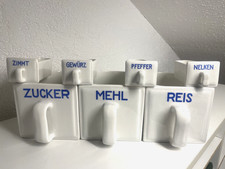 7 blau weiße antike Keramik