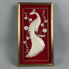 Bild Relief Pfau Aus Perlmutt