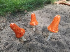 3 Pilze filigran Keramik -