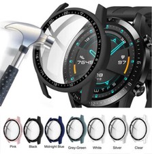 Schutzhülle Schutzglas Für Huawei Smart Watch GT2 46mm Cover Case Hülle Glass