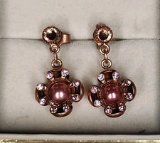 Konplott Ohrstecker Where The Lilac Bloom Kupfer Pink Rot Neu