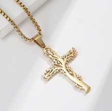 18k Gold Kreuz Anhänger mit