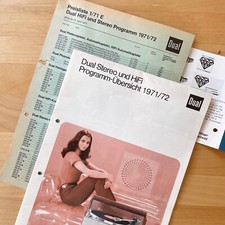 DUAL Stereo HiFi Programmübersicht Preisliste 1971 / 1972 - Prospekt - Broschüre