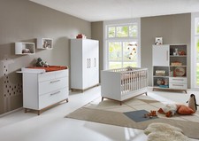 Babyzimmer Set Lina 6-tlg. Kleiderschrank, Wickelkommode, Babybett etc.
