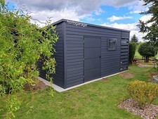 Blechgarage 4x2 Pfahl Scheune