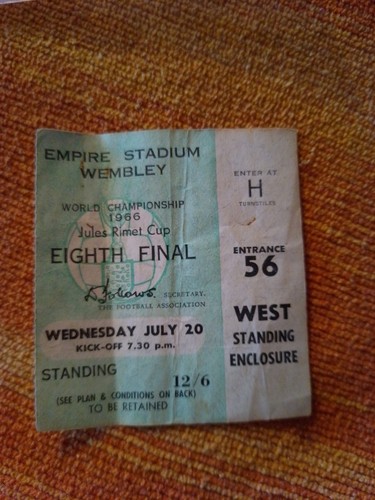 1966 ticket england v - england,