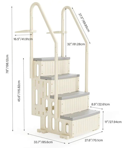Vingli stufen pooltreppe - vingli, 4-stufen