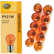 10 Stück Hella 12V 21W PY21W BAU15s orange Amber Glühlampe Glühbirne Lampe  H36w