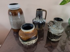 Mid Century Studio Keramik Vase Haldensleben Scheurich ua ca 1960 Fat Lava 