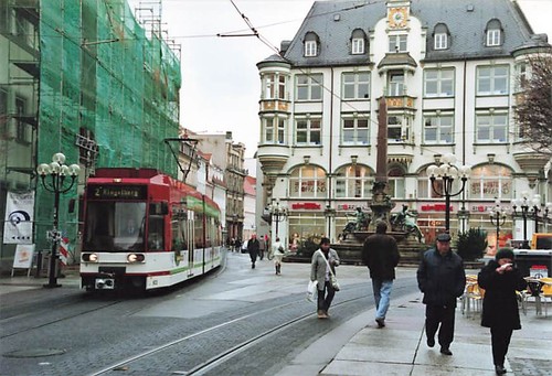 Foto tram erfurt - foto, angerbrunnen