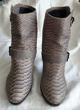LIEBESKIND Damen Stiefelette Reptilienmuster Gr. 37 braun sehr gut erhalten