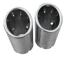 2x Premium Edelstahl Endrohre Auspuff Original Qualität 78-84mm viele Fahrzeuge