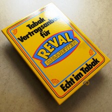 REVAL Cigaretten Altes Emailschild Lahr um 1975 Boos u. Hahn TOP Tabak Anbau RAR