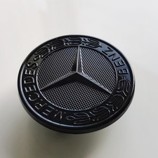 Mercedes Benz Stern Emblem vorne schwarz glanz 57 mm Motorhaube Tuning DE-*
