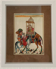 Indische Bein Miniatur Malerei