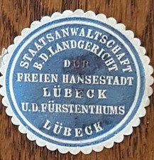 SIEGELMARKE:Staatsanwaltschaft b.d. Landgericht Freien Hansestadt Lübeck