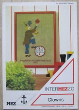 Stick Vorlagen Kreuzstichmuster   "Clowns " Anleitung in Kreuzstich, 7 Motive