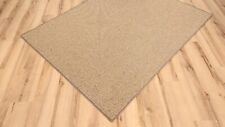 Schurwolle Teppich umkettelt beige Wolle gekettelt - verschiedene Größen