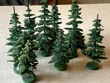 Baumgruppe (alt) - 9 Bäume - Eisenbahn - Spur HO - Karton - Erzgebirge