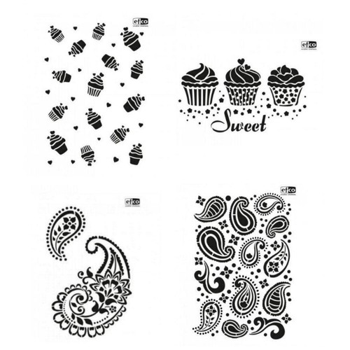Schablone retro paisley - schablone,