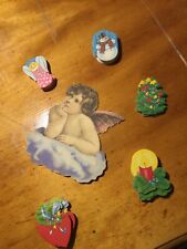 57 Geschenkanhänger Streudeko und ein großer Engel aus Pappe