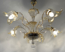 Klassischer Murano Glas Kronleuchter, 5-armiger Kronleuchter