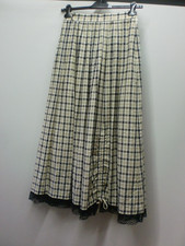 beige-blau karierter Trachten Rock Gr. 40
